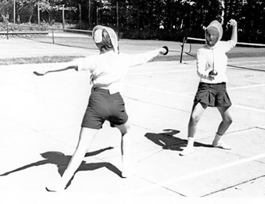 Moss Lake Camp for Girls Fencing Class-Lodge 1962