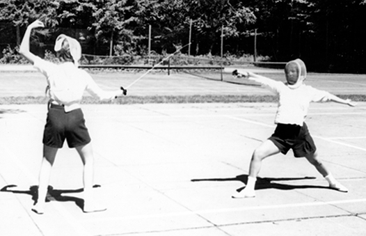 Moss Lake Camp for Girls Fencing Class-Lodge 1962